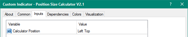 Position Size Calculator V2.1 mt4 indicator