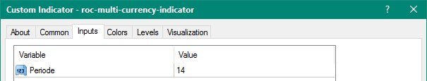 ROC Multi Currency mt4 indicator