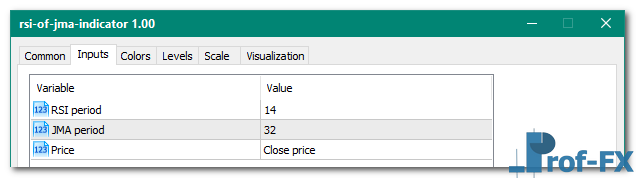 RSI of JMA metatrader 5