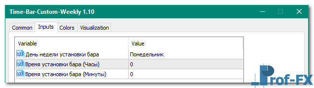 Time Bar Custom Weekly mt5 indicator